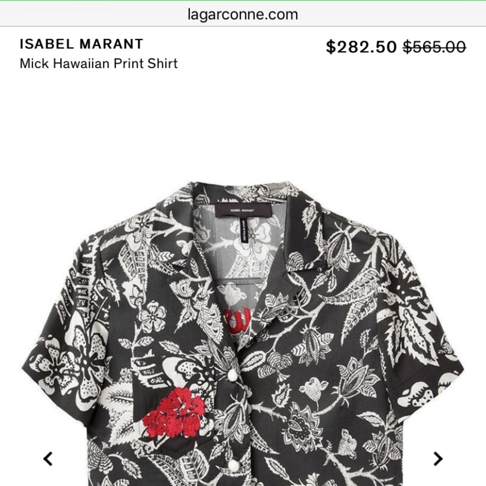 Isabel Marant Silk Mick Hawaiian Print Shirt